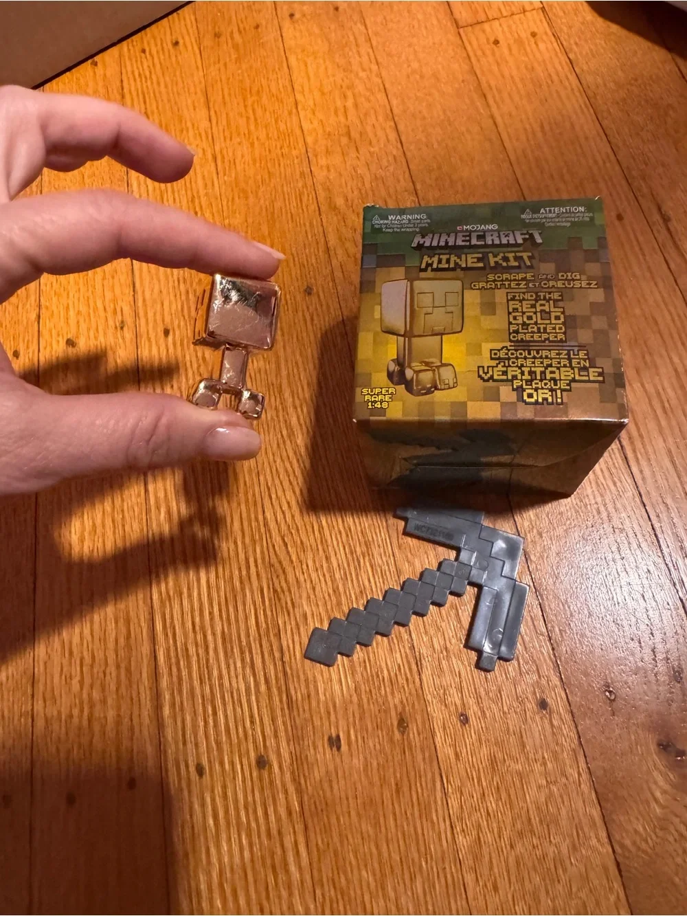Rare Minecraft Real Gold Plated Creeper From Mine Kit - Picture 3 of 4